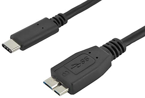 PremiumCord USB-C Verbindungskabel, USB 3.2, Datenkabel bis zu 5Gbit/s, Ladenkabel bis zu 4,5W, USB Typ C Stecker auf Typ-Micro Stecker, Dreifache Abschirmung, Farbe Schwarz, Länge 0,6m