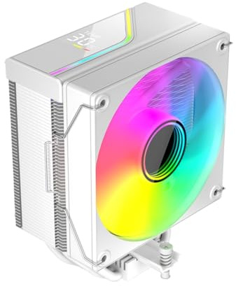 Jnchdghwa T6 CPU Cooler Temperature Display Radiatore 6-Heat Pipes ARGB 220W Air Cooler per LGA1700 115X AM4 AM5
