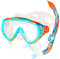 AQUAZON ELBA Schnorchelset, Tauchset, incl. Taucherbrille und Schnorchel für Kinder, Jugendliche von 7-14 Jahren und Damen, Farbe:Coral