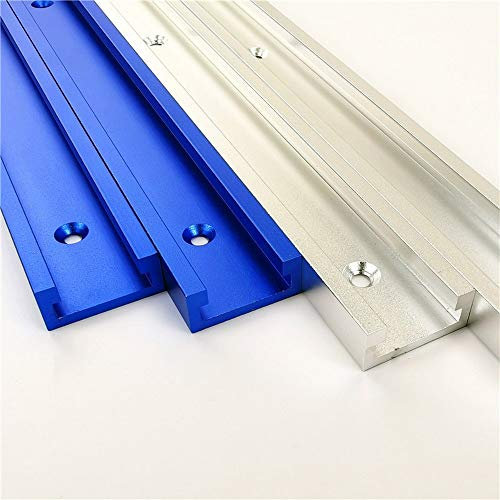 2PCS T Track Miter Track Jig Fixture Aluminum T-Tracks Slot Woodworking Chute T-Slot Miter Jig Tools for Woodworking Router Table Saw 400mm