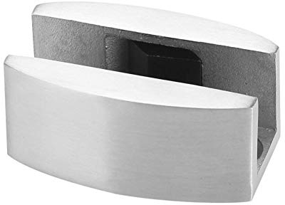 Guía de Piso de Acero Inoxidable, 50x23mm Guia de Suelo Puerta Corredera, Guia Mampara Ducha Corredera, para Puertas de Vidrio Sin Marco, Espesor de Vidrio Adecuado 8-14mm