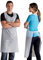 Venuscello 100 x Heavy Duty White Disposable Aprons For Adults Polythene Aprons For PPE Protection. Full Body Protective Aprons For Women & Men - 16 Microns Thick, 686 x 1170mm Long
