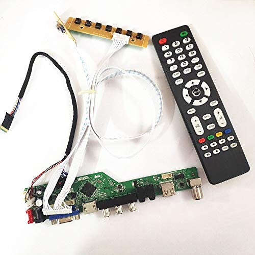 Para B156XTN02.0 B156XTN02.1 39.6 cm WLED LVDS 40Pin 1366 * 768 panel de ordenador portátil HDMI VGA USB AV T.V53 kit de tarjeta de unidad de controlador de pantalla (B156XTN02.1)
