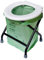 24ocean Mobile Klapptoilette Set Weiß WC Klo Camping, Gestell Schwarz, 30 Einweg Beutel + Absorber