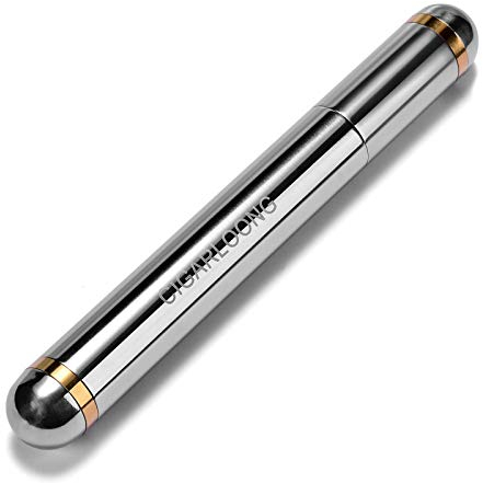 CIGARLOONG Einfaches Zigarrenrohr, luftdicht, aus Edelstahl, 55 Ringe, glänzend, Humidor tragbar, für Reisen