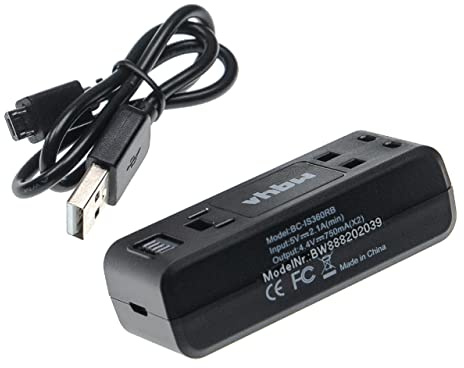 vhbw Dual Micro-USB Ladegerät kompatibel mit Insta360 ONE R | R Twin Edition Kamera - Ladeschale + Micro-USB Kabel