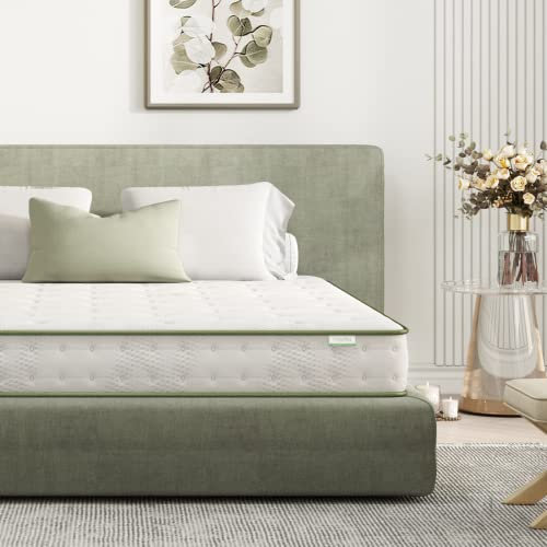 Novilla, Matelas 160x190 cm, Matelas Hybride en Mouesse, Matelas à Ressort Ensaché, Épaisseur 18cm, Moyenne Ferme, Indépendance de Couchage