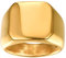 TUNGSTORY Goldener Quadratischer Edelstahlringe Edelstahl Herren Ring Quadrat Band Männer Ring Goldener Ringe für Herren Size 54.4(17.3)