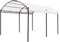 Tonnelle de jardin 3 x 4 m Top polyester blanc JU-016 Carport