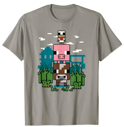 Minecraft Farm Animal Stack Poster T-Shirt