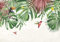 decomonkey - Papier Peint Panoramique Jungle Feuilles Oiseaux 400x280 cm - Décoration murale – Tapisserie pour salon - Monstera perroquets tuakny animaux nature feuilles jungle colibris oiseaux
