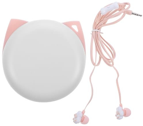 Hemobllo Cat Earbuds - Cute Cat Earphones with Microphone in Ear, 3.5mm Wired with Storage Case for Girls
