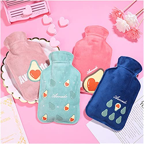SKUZA Wärmflasche, Winter-tragbare Cartoon-Nette Wärmtasche aus weichem Plüsch, Wärmflasche, langlebig, Handwärmer, Winterwärmer, Wärmetasche (Color : Pink Rabbit) (Color : 1pc Avocado Random)