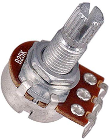4 Stück A25K/B25K lange geteilte Schaft Audio Taper Low Friction Potentiometer