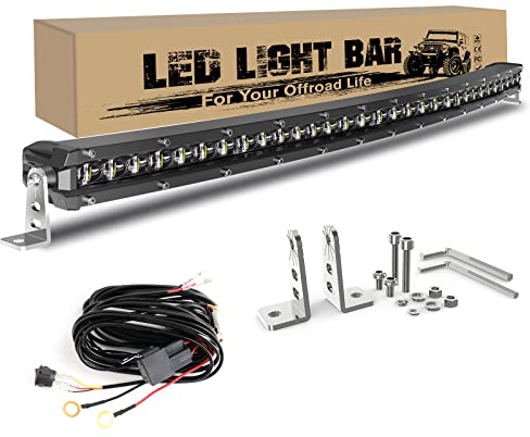 CO LIGHT 32 Zoll Gebogen Light Bar Slim Lightbar 12v Led Scheinwerfer Bar Led Arbeitsscheinwerfer Bar 12 volt Zusatzscheinwerfer für Auto Offroad Traktor SUV UTV ATV LKW 14000LM