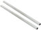 QUARKZMAN Lampe Rohrnippel M10 Gewinde 8,86 Zoll Lang x 2Stk Hohl Zentrum Hardware Alle Gewinde für hängende Deckenventilatoren, [Silberton, Zinklegierung]