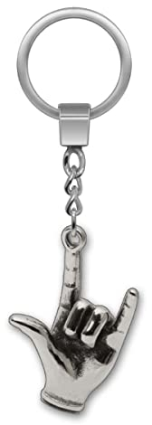 Soul-Cats Schlüsselanhänger Pommesgabel Heavy Metal Hand Edelstahl