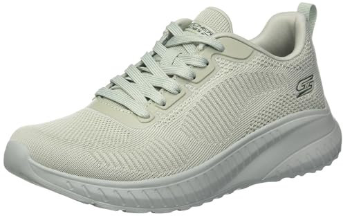 Skechers Femme Bobs Squad Chaos Face Off Basket, Tricot D Ingénierie Sauge, 56 EU