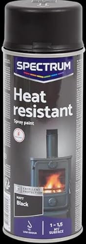 Vintage Luxury Peinture aérosol noir mat résistant à la chaleur Spectrum 400 ml