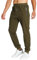 ZOXOZ Jogginghose Herren Baumwolle mit Reißverschluss Taschen Hosen Trainingshose Sporthose Lang Sweatpants Grün M