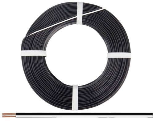 Donau Elektronik 250-15-25 Litze 2 x 0.50mm² Schwarz/Weiß 25m