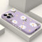 LEECG per iphone 12 Pro Cover Design Floreale Antigraffio in Morbido Silicone Cover per iphone 12 Pro-Margherita Viola