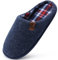 COFACE Zapatillas de Estar en Casa Hombre Invierno Calientes Pantuflas Confort Espuma de Memoria Zapatos con Antideslizante Suela Talla Azul Oscuro 47