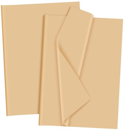 Bouiexye Braun Seidenpapier für Geschenktüten 120 Blatt Seidenpapier Bulk 51x37cm Weihnachten Seidenpapier zum Verpacken Verpackungspapier für Füller Blumen Geburtsta Hochzeit Dekor