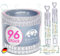 EinsSein 96x Seifenblasen Hochzeit Herzgläschen Liebe liegt in der Luft - Bitte pusten gold-grün Set weiss Aufkleber Set weiss Gastgeschenke für die Hochzeit, Taufe - Hochzeitsseifenblasen mit