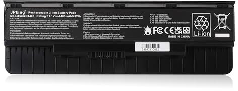JPking A32N1405 Batteria per laptop Asus N551 N551J N551JB N551JK N551JM N551JQ N551JW N551JX N551Z N751 N751J N751JK N751JM N751JW N751JX G551J G551JM G771 G771J G58JM GL551 GL771 Notebook 11.1V