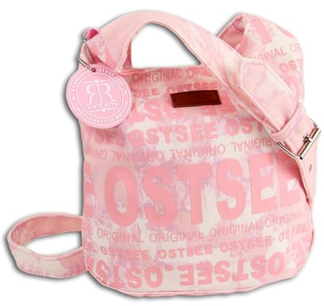 Robin Ruth Schultertasche Baumwolle rosa weiß OTG5106A Baumwolle Schultertasche