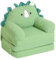 MOMCAYWEX Faltbares Kindersofa, Triceratops Kleinkindcouch mit dreifach faltbaren Schaumstoffkissen, bequeme Kindercouch für Kinder ab 18 Monaten
