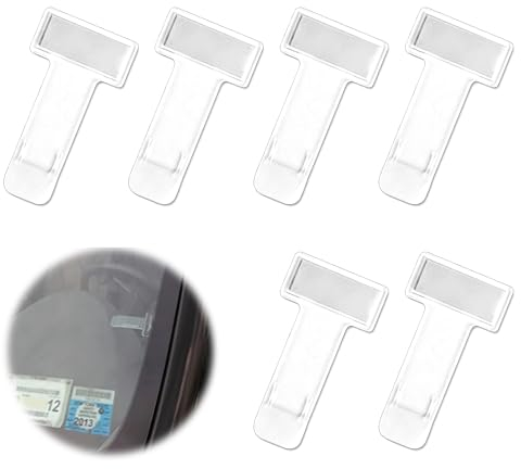 witeup Clip de Ticket de Pare-Brise, 6 pièces Porte Document Voiture, Support pour Carte de Stationnment, Plastique Ticket de Parking Clip, Clip de Ticket Auto-adhésif, pour Pare-Brise de Voiture