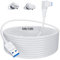 Cable de enlace 16FT/5M Compatible con Meta Quest 3 Accesorios/Quest 2 Pro Pico 4 / VR Headset / Gaming PC, 90 Grados USB a USB C Cable de carga con alta velocidad de transferencia de datos de PC