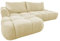 Ecksofa mit Schlaffunktion LUNA L-Form, Sofa Couch mit Bettkasten, 3-Sitzer Eckcouch, Schlafsofa für Wohnzimmer, Big Sofa Couch mit Schlaffunktion (Beige, Ottomane Links)