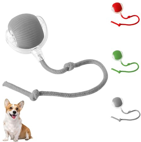 SmartDog Electric Ball Toy - Interactive 360° Self Moving Pet Toy for Dogs/Cats Surfaces (Grey)