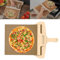 WIOONI 58x30cm Pizzaschieber, Sliding Pizza Peel mit Griff und Backtuch Antihaftbeschichteter Pizzaschaufel für Einfache Übertragung von Pizza, Brot, Kuchen, Pizza Zubehör