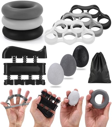 10 Stück Fingertrainer Knetball Handtrainer Knetball für Hände Therapie | Arthrose Training Stärkung der Finger und Hand für Klettergitarre