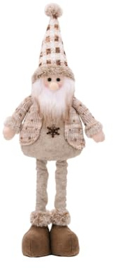 Agmoctz Christmas Standing Decorations Christmas Standing Stuffed Doll Stretchable Doll for Christmas Floor Decor Xmas Stuffed Standing Figure with Extendable Legs Plush Christmas Decor Claus
