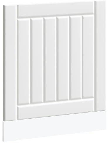 HFXHIJXQ Geschirrspülerblende Lucca 60x1,5x67 cm Weiß Holzwerkstoff Front zur Spülmaschine Zeitloses Design pflegeleicht Küche Modernes Möbel