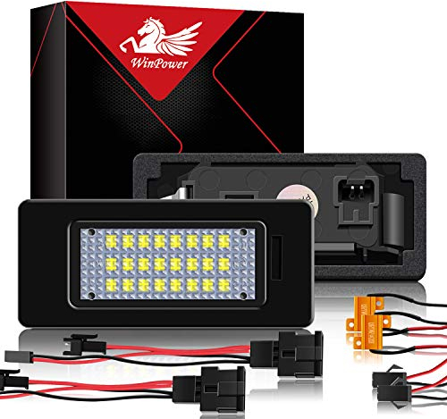 WinPower Kennzeichenbeleuchtung Montage Nummernschildbeleuchtung Weiß Lampen Leuchtmittel Kompatibel mit Passat B6/B7 Variant Touareg2 Jetta6 Sharan2 7N Golf 6/7 usw., 2St.