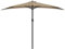 vidaXL Sombrilla de Balcón Semicircular Palo Aluminio, Parasol Toldo, Refugio Solar, Paraguas para Playa Jardín Patio, Taupe 300x155cm