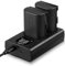 ENEGON LP-E6 sostitutiva (2 pezzi) e caricabatterie Dual USB intelligente per Canon LP-E6, LP-E6N e Canon EOS 5D Mark II/III/IV, 5DS, 5DS R, 6D, 7D, 7D Mark II, 60D, 60Da 70D 80D e tante altre