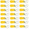 Mintice 100 Pezzi Giallo 1/4 Anello di Rame Connettore Terminale Isolato 10-12 Ga AWG Filo Crimpare Kit Cavo Connettori Elettrico Capocorda Presto M6