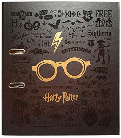Grupo Erik Erik Aktenordner - Ordner Harry Potter Blitz und Brille - Ringordner mit Hebelmechanik - Ringbuchordner - Harry Potter Fanartikel für die Schule, die Ausbildung, das Studium oder die Arbeit