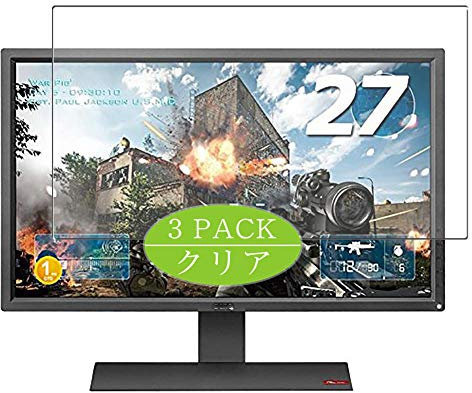 Vaxson 3-Pack Screen Protector Compatible with BenQ Monitor ZOWIE RL2755 27, HD Film Protector [NOT Tempered Glass] Flexible Protective Film