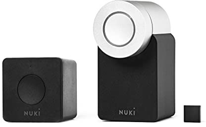 Nuki Combo 2.0 for Euro Profile Cylinder, Includes Nuki Smart Lock & Bridge, keyless Access via iPhone & Android, Alexa, HomeKit & Google Home Compatible - WiFi & Bluetooth Connection