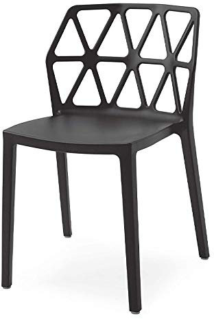 CONNUBIA Stühle, Stuhl Modell ALCHEMIA aus Polypropylen, Möbel, Set mit 4 Stück, erhältlich in 6 Farben (Schwarz)