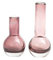 CRISTALICA Glasvase Masa Colori Aubergine 18cm Tischvase kuglige Flaschenvase mundgeblasen