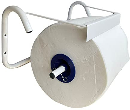 Distributeur de papier toilette industriel mural + 2 rouleaux de papier essuie-mains offerts